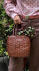 BORSA CESTA IN PELLE INTRECCIATA
