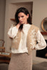 GILET RICAMATO BEIGE