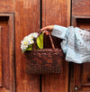 BORSA CESTA IN PELLE INTRECCIATA