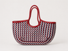BORSA SHOPPER IN PELLE INTRECCIATA ZIG ZAG