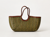 BORSA SHOPPER IN PELLE INTRECCIATA ZIG ZAG