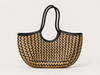 BORSA SHOPPER IN PELLE INTRECCIATA ZIG ZAG