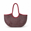 BORSA SHOPPER IN PELLE INTRECCIATA ZIG ZAG