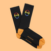 SATU SOCKS POP NERE LOGO ARCOBALENO