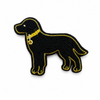 SPILLA RICAMATA LABRADOR NERO