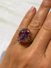 ANELLO   ARGENTO SMALTATO AMETISTA