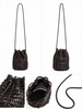 SECCHIELLINO A PELLE INTRECCIATA  DARK BROWN