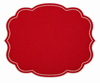 TOVAGLIETTA IN MISTO LINO RICAMATA ROSSA