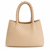 BORSA  IN PELLE INTRECCIATA TORTORA
