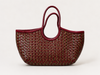 BORSA SHOPPER IN PELLE INTRECCIATA ZIG ZAG