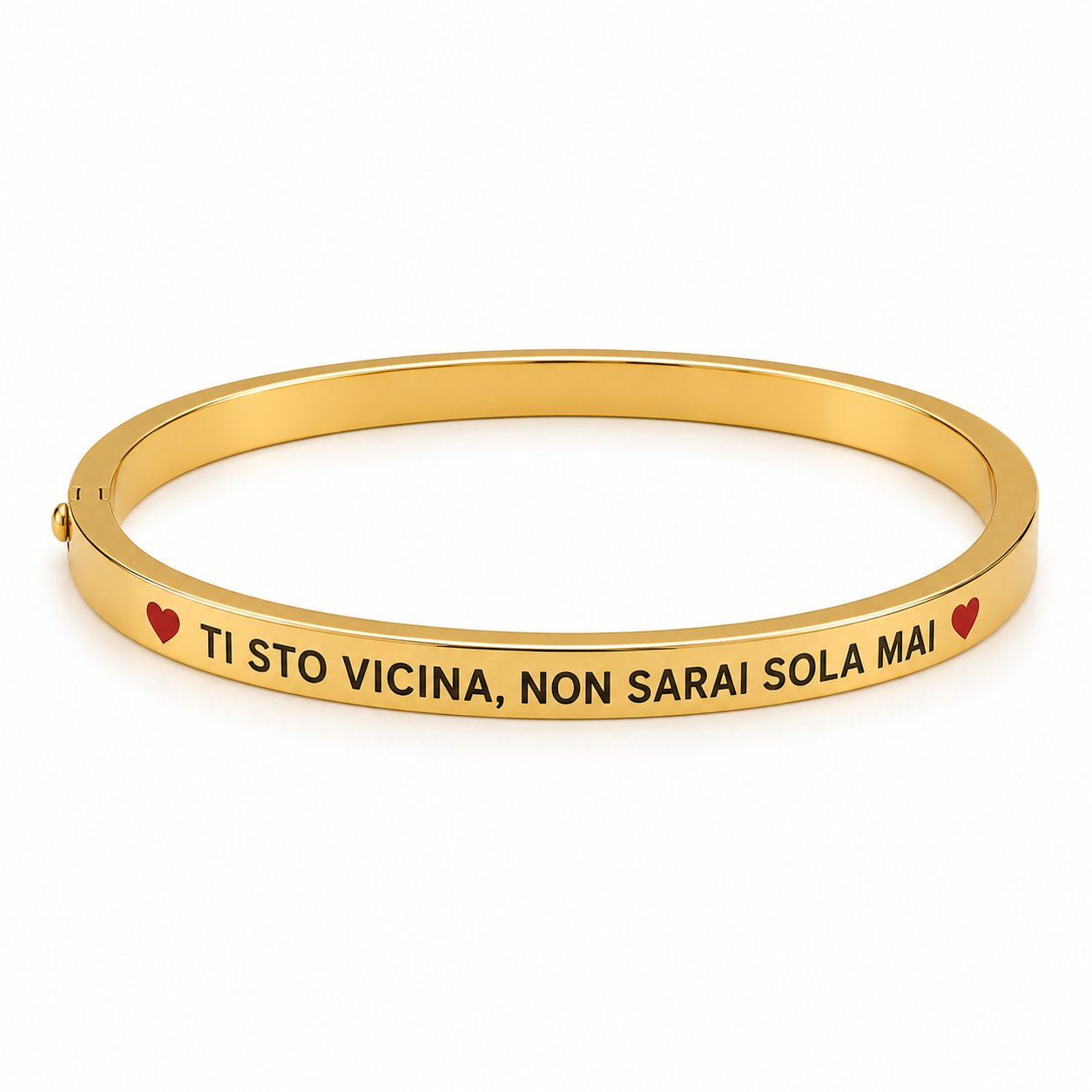 bracciale  rigido IO TI STO VICINA SEMPRE NON SARAI SOLA MAI