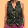 GILET TARTAN VERDE