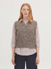 GILET MELANGE BROWN