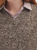 GILET MELANGE BROWN