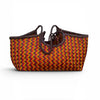 BORSA SHOPPER IN PELLE INTRECCIATA ZIG ZAG