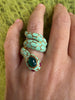 ANELLO   ARGENTO SMALTATO SNAKE ACQUA