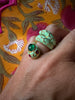 ANELLO   ARGENTO SMALTATO SNAKE ACQUA