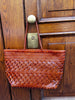 BORSA SHOPPER IN PELLE INTRECCIATA CUOIO GRANDE -20%