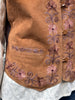 GILET CAMOSCIO RICAMATO