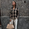 CAMICIA TARTAN NERO
