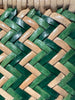 BORSA SHOPPER IN PELLE INTRECCIATA ZIG ZAG