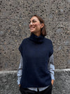 GILET COLLO ALTO BLU