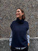 GILET COLLO ALTO BLU