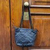 BORSA PELLE  INTRECCIATA NERA