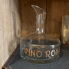 Decanter vino rosso scritta oro