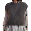 GILET MOHAIR GRIGIO