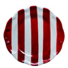 PIATTINO DIPINTO RIGHE ROSSO