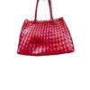 BORSA  IN PELLE INTRECCIATA ROSSA
