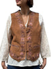GILET CAMOSCIO RICAMATO