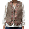 GILET CAMOSCIO RICAMATO