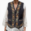 GILET CAMOSCIO RICAMATO