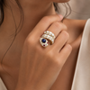 ANELLO   ARGENTO SMALTATO SNAKE BIANCO