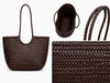 BORSA SHOPPER IN PELLE INTRECCIATA GRANDE