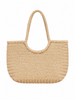 BORSA SHOPPER IN PELLE INTRECCIATA SABBIA MEDIUM