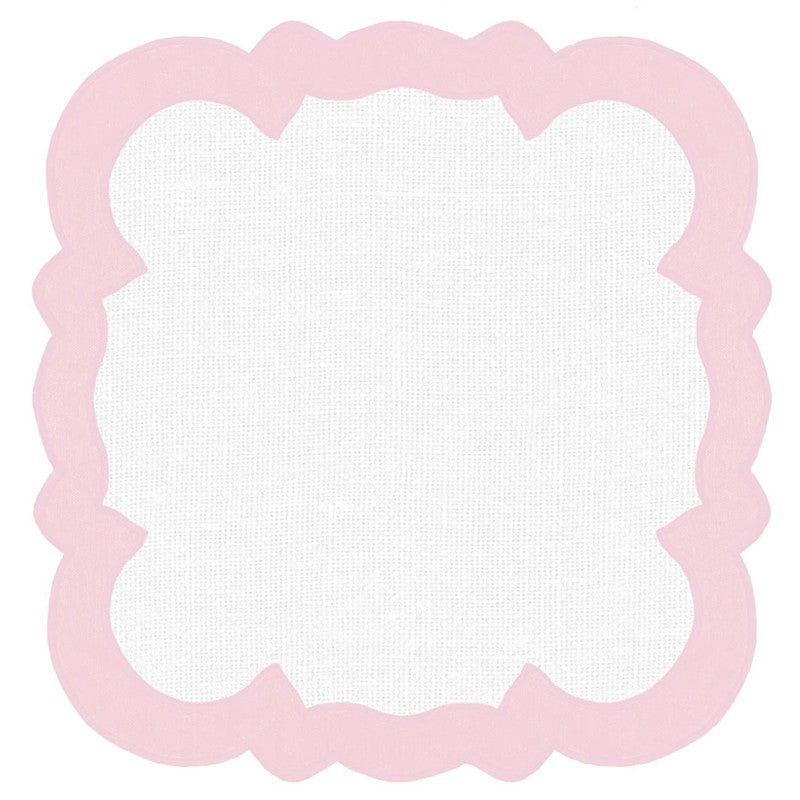 TOVAGLIETTA LINO BORDATO ROSA