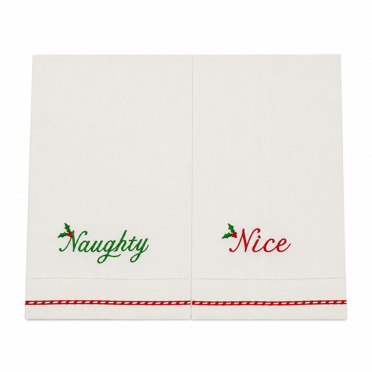 coppia asciugamani ospiti “NAUGHTY/NICE”