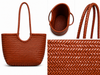 BORSA SHOPPER IN PELLE INTRECCIATA GRANDE