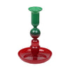 PORTACANDELE  ROSSO VERDE