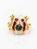 ANELLO   ARGENTO SMALTATO RANA
