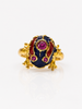 ANELLO   ARGENTO SMALTATO RANA
