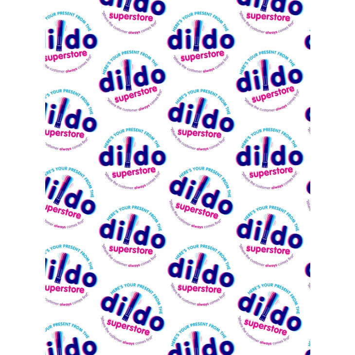 CONFEZIONE 2 FOGLI CARTA DA REGALO DILDO.