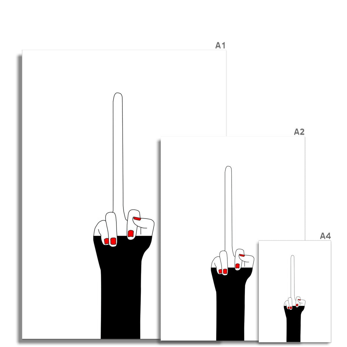 MIDDLE FINGER ART WORK